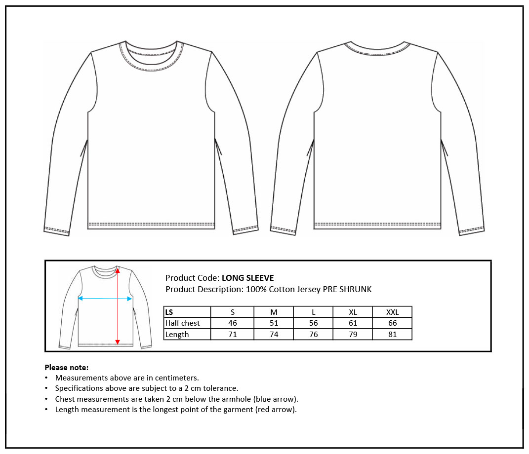 long-sleeve-size-guide - NK Essentials
